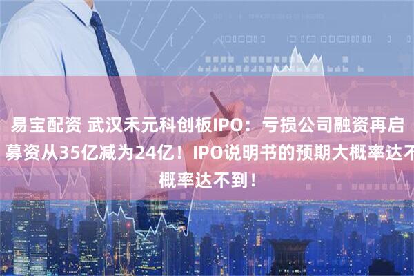 易宝配资 武汉禾元科创板IPO：亏损公司融资再启动！募资从35亿减为24亿！IPO说明书的预期大概率达不到！