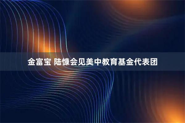 金富宝 陆慷会见美中教育基金代表团