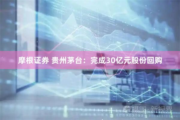 摩根证券 贵州茅台：完成30亿元股份回购
